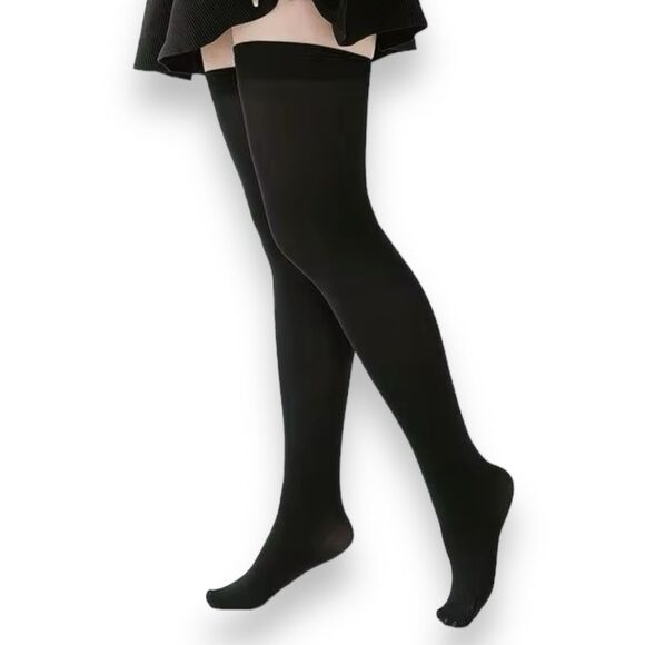 Black Over The Knee Stocking Socks -NEW - Picture 3 of 4